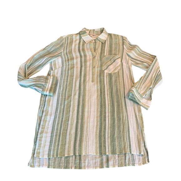 Nanette Lepore Striped Top Blouse Coverup S - Picture 1 of 7